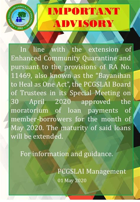 pcgslai|ADVISORY FOR PCGSLAI MEMBERS .